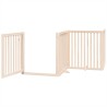 Barrière pour chien porte pliable 10 panneaux bois de peuplier 569627569627