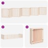 Barrière pour chien porte pliable 10 panneaux bois de peuplier 569627569627