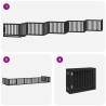 Barrière pour chien porte pliable 10panneaux noir bois peuplier 569628569628