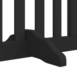 Barrière pour chien porte pliable 10panneaux noir bois peuplier 569628569628