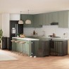 Barrière pour chien porte pliable 10panneaux noir bois peuplier 569629569629