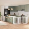 Barrière pour chien porte pliable 10 panneaux bois de peuplier 569630569630
