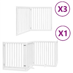 Barrière pour chien porte pliable 10 panneaux bois de peuplier 569630569630