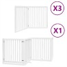 Barrière pour chien porte pliable 10 panneaux bois de peuplier 569630569630