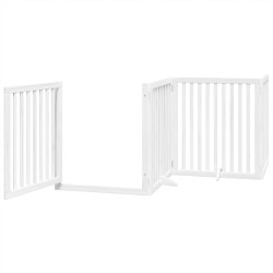 Barrière pour chien porte pliable 10 panneaux bois de peuplier 569630569630