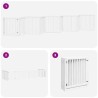 Barrière pour chien porte pliable 10 panneaux bois de peuplier 569630569630