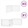 Barrière pour chien porte pliable 10 panneaux bois de peuplier 569632569632