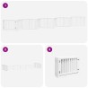 Barrière pour chien porte pliable 10 panneaux bois de peuplier 569632569632