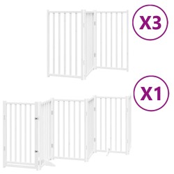 Barrière pour chien porte pliable 15 panneaux bois de peuplier 569633569633
