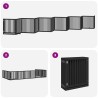 Barrière pour chien porte pliable 12panneaux noir bois peuplier 569634569634