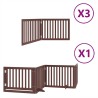 Barrière pour chien porte pliable 10 panneaux bois de peuplier 569635569635