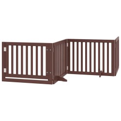 Barrière pour chien porte pliable 10 panneaux bois de peuplier 569635569635