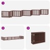 Barrière pour chien porte pliable 10 panneaux bois de peuplier 569635569635