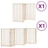Barrière pour chiens avec porte pliable 9panneaux bois peuplier 569636569636