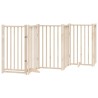 Barrière pour chiens avec porte pliable 9panneaux bois peuplier 569636569636