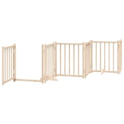 Barrière pour chien porte pliable 15 panneaux bois de peuplier 569638569638