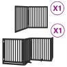 Barrière pour chien porte pliable 6 panneaux noir bois peuplier 569639569639
