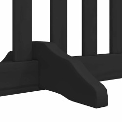 Barrière pour chien porte pliable 8 panneaux noir bois peuplier 569640569640
