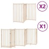 Barrière pour chien porte pliable 12 panneaux bois de peuplier 569641569641