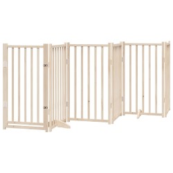 Barrière pour chien porte pliable 12 panneaux bois de peuplier 569641569641