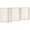 Barrière pour chien porte pliable 12 panneaux bois de peuplier 569641569641