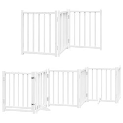 Barrière pour chien porte pliable 15 panneaux bois de peuplier 569642569642