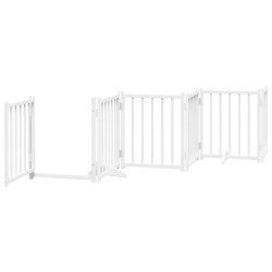 Barrière pour chien porte pliable 15 panneaux bois de peuplier 569642569642