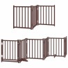 Barrière pour chien porte pliable 9 panneaux bois de peuplier 569644569644