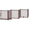 Barrière pour chien porte pliable 9 panneaux bois de peuplier 569644569644