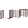 Barrière pour chien porte pliable 9 panneaux bois de peuplier 569644569644