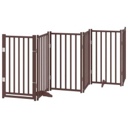 Barrière pour chien porte pliable 15 panneaux bois de peuplier 569645569645