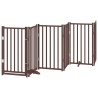 Barrière pour chien porte pliable 15 panneaux bois de peuplier 569645569645