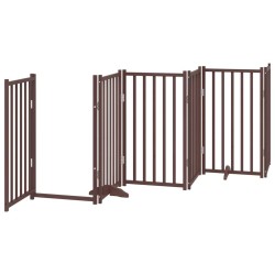 Barrière pour chien porte pliable 15 panneaux bois de peuplier 569645569645