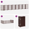 Barrière pour chien porte pliable 15 panneaux bois de peuplier 569645569645