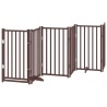 Barrière pour chien porte pliable 9 panneaux bois de peuplier 569648569648