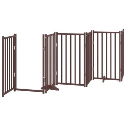 Barrière pour chien porte pliable 9 panneaux bois de peuplier 569648569648