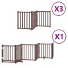 Barrière pour chien porte pliable 15 panneaux bois de peuplier 569649569649
