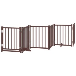 Barrière pour chien porte pliable 15 panneaux bois de peuplier 569649569649