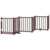 Barrière pour chien porte pliable 15 panneaux bois de peuplier 569649569649