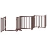 Barrière pour chien porte pliable 15 panneaux bois de peuplier 569649569649