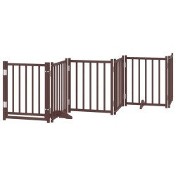 Barrière pour chien porte pliable 12 panneaux bois de peuplier 569650569650