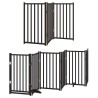 Barrière pour chien porte pliable 15panneaux noir bois peuplier 569651569651