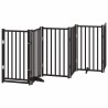 Barrière pour chien porte pliable 15panneaux noir bois peuplier 569651569651