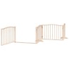 Barrière pour chien porte pliable 10 panneaux bois de peuplier 569652569652
