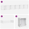 Barrière pour chien porte pliable 12 panneaux bois de peuplier 569653569653