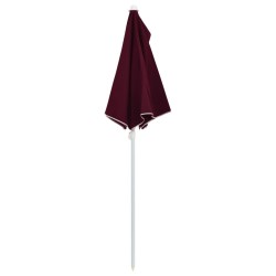 Demi-parasol de jardin avec mât 180x90 cm rouge bordeaux 569654569654