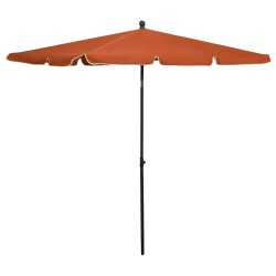 Parasol de jardin avec mât 210x140 cm Terre cuite 569657569657