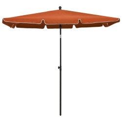 Parasol de jardin avec mât 210x140 cm Terre cuite 569657569657