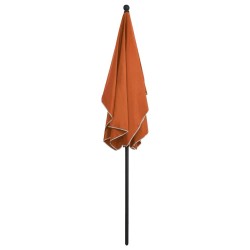 Parasol de jardin avec mât 210x140 cm Terre cuite 569657569657