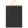 Sacs en papier 250 pcs avec poignées noir 32x12x42 cm 569661569661